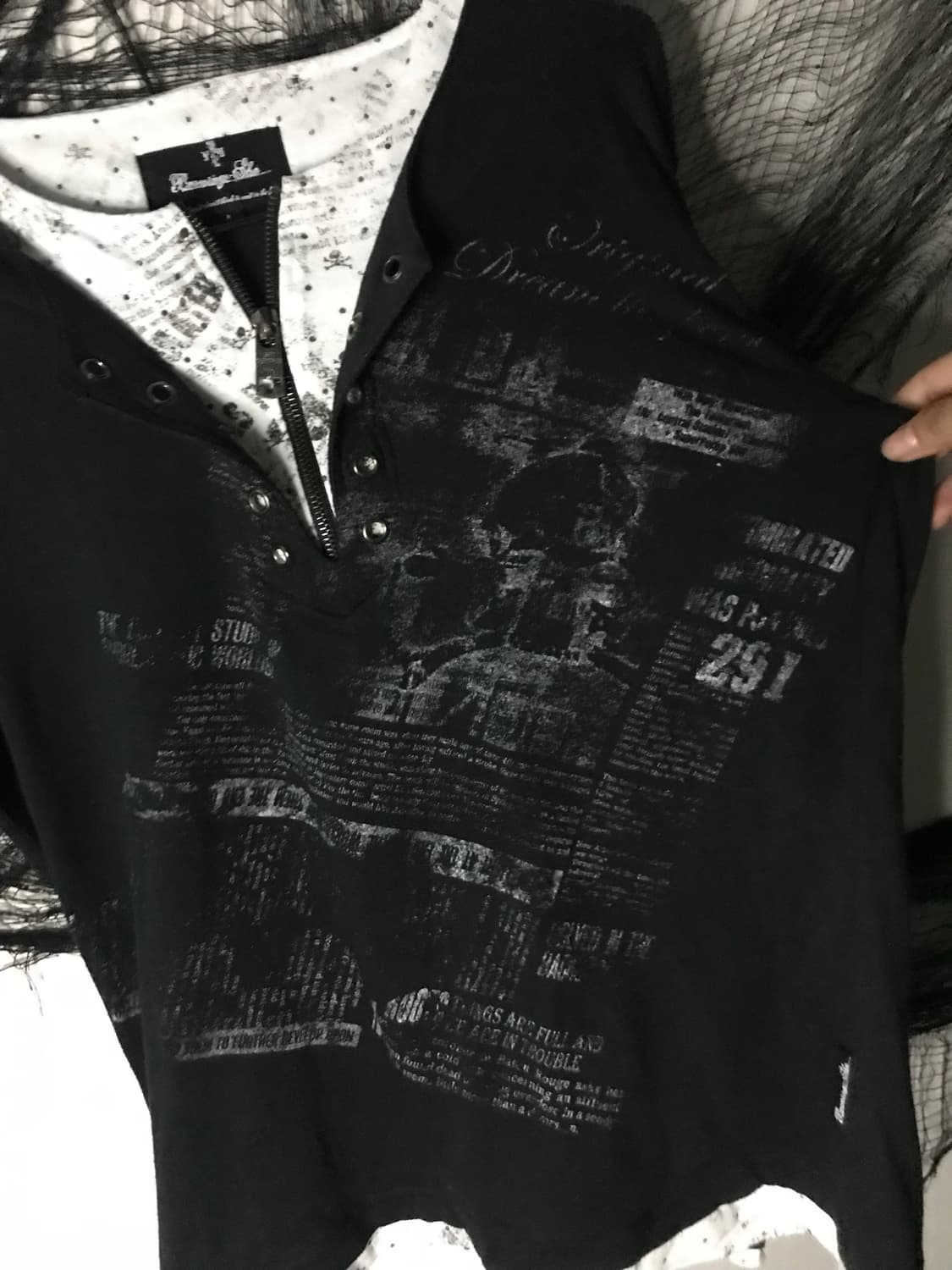 00s punk mood eyelet longsleeve 상품이미지4