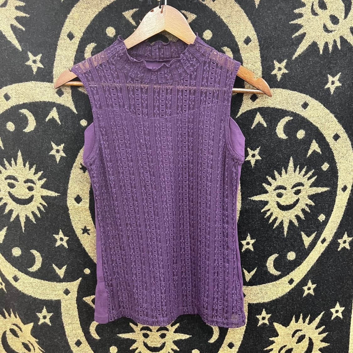 빈티지 란제리코어 레트로 90's 딥퍼플 포도맛 나시 K0141 상품이미지3