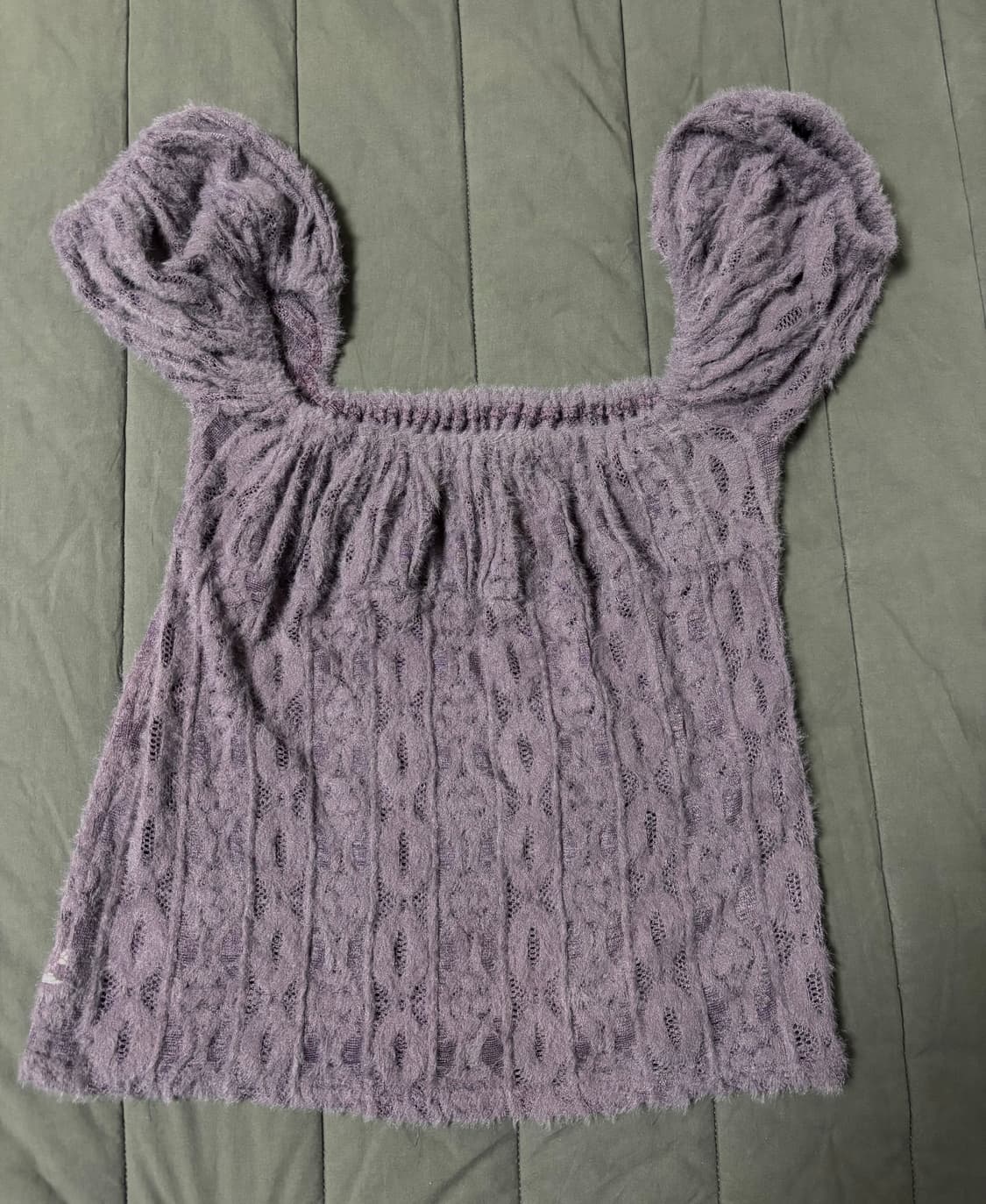 (일본 느낌 낭낭 여리여리) 보라색 레이어드 니트 상품이미지2