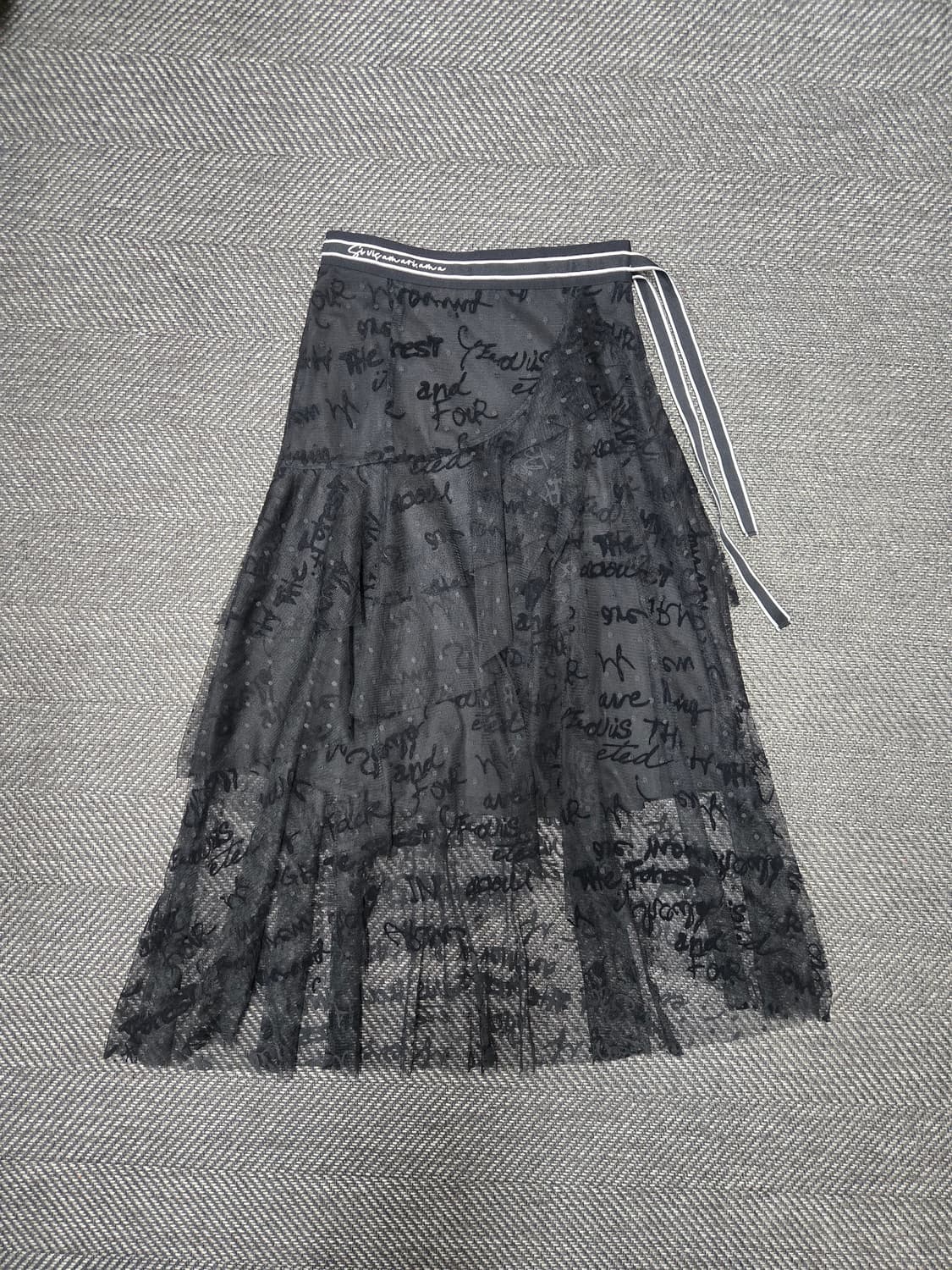 에고이스트 블랙 망사 스커트 상품이미지1