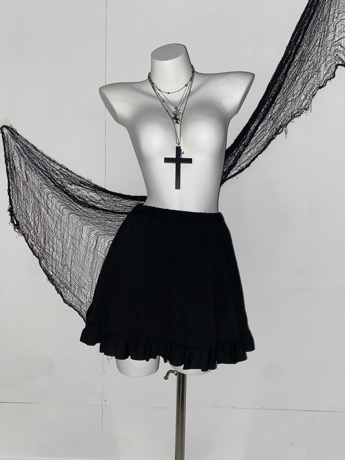 ꒰ঌ 어딕트랩 펑크 고스 스컬 롱슬리브 ໒꒱ 상품이미지9