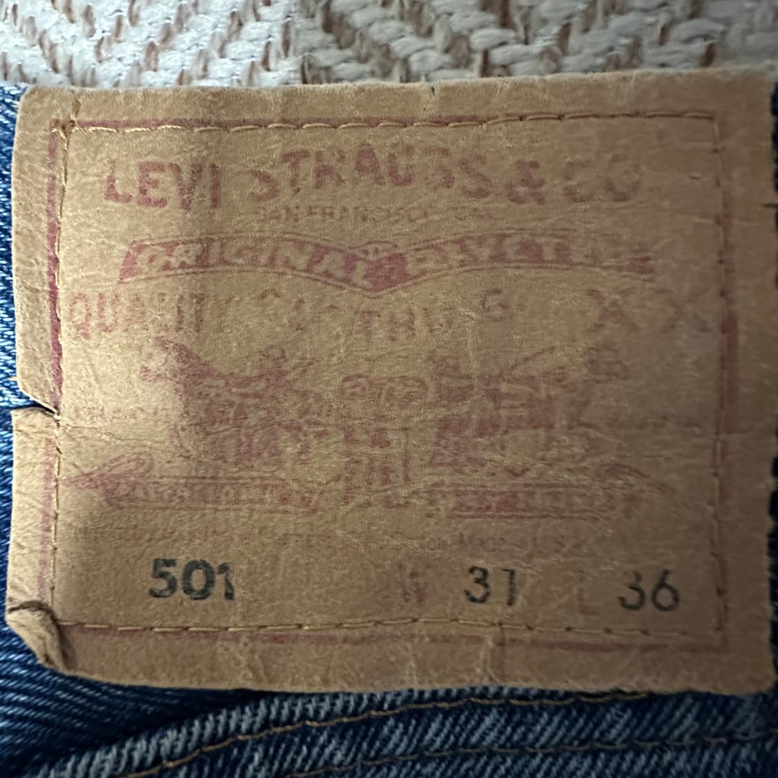 LEVI'S 501 90's usa made denim jeans 상품이미지5