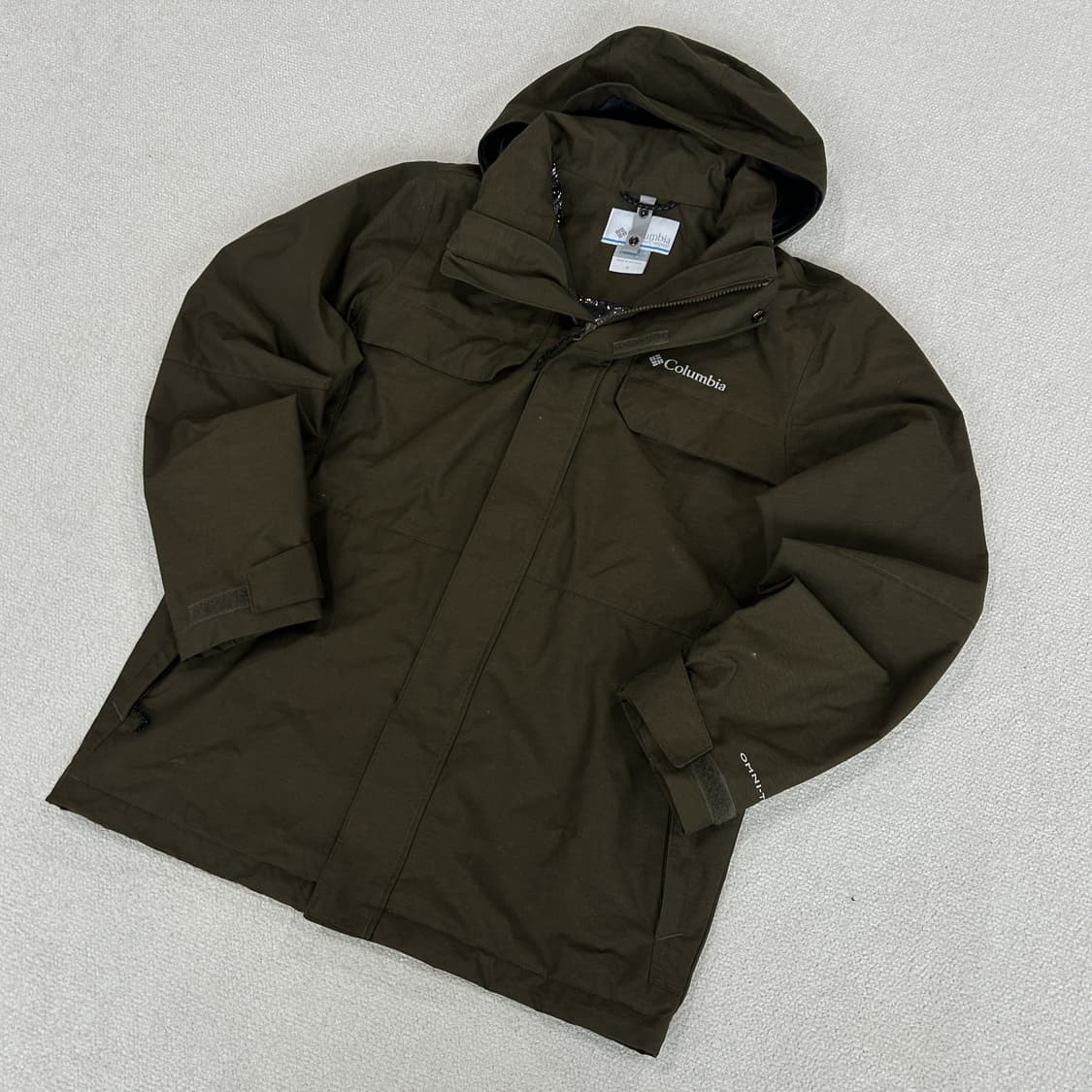 컬럼비아 OMNI-TECH 방수 후드 자켓 실측 100 상품이미지1