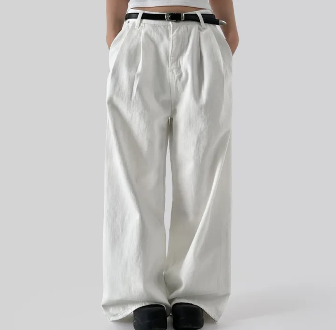 [새상품]어텀 턴핀턱 와이드팬츠 상품이미지2