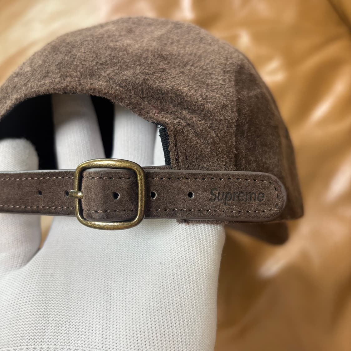 슈프림 캠프캡 모자 박스로고 23ss 스웨이드 브라운 상품이미지9