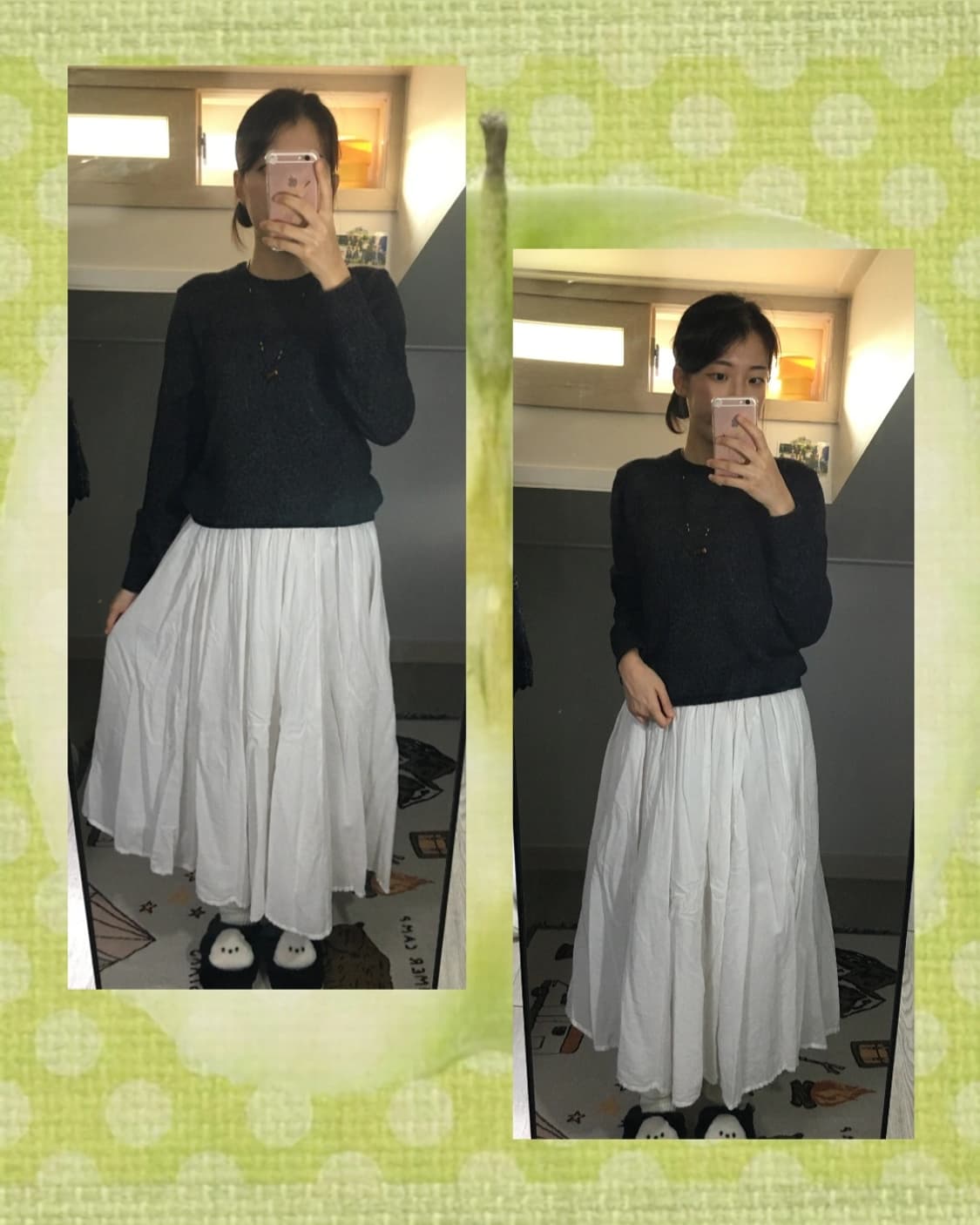 가을 발레코어🩰 보카시니트 스커트 코디💗 상품이미지2