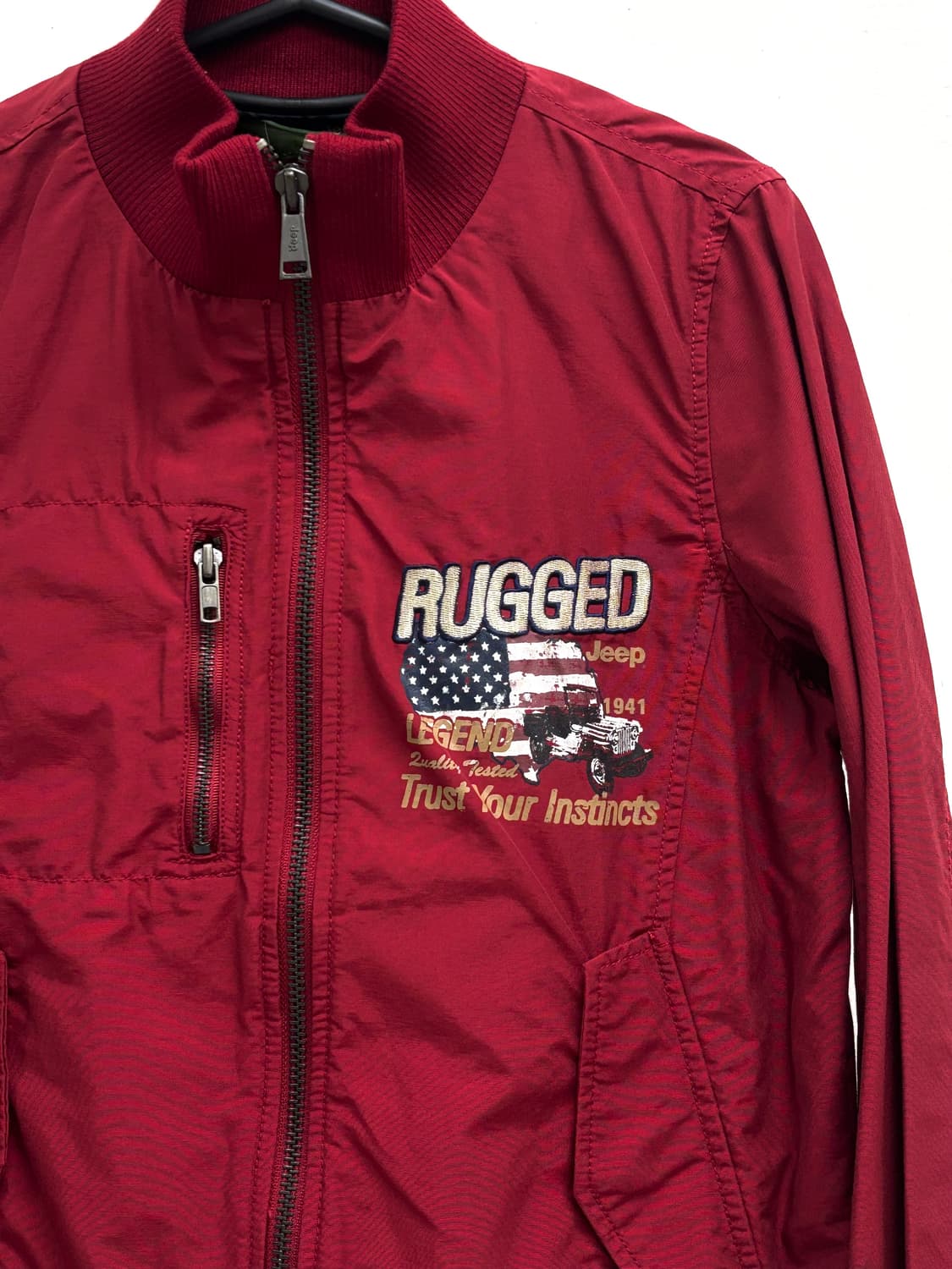 빈티지 레드 유틸리티 워크웨어 집업 자켓 y2k 상품이미지6