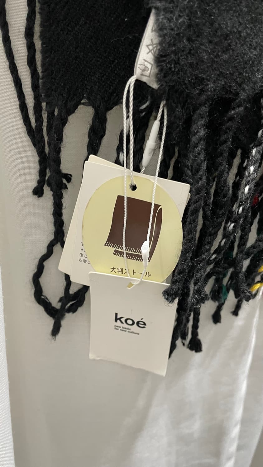 koe/ 체크 머플러 블랙/ 프리 상품이미지5