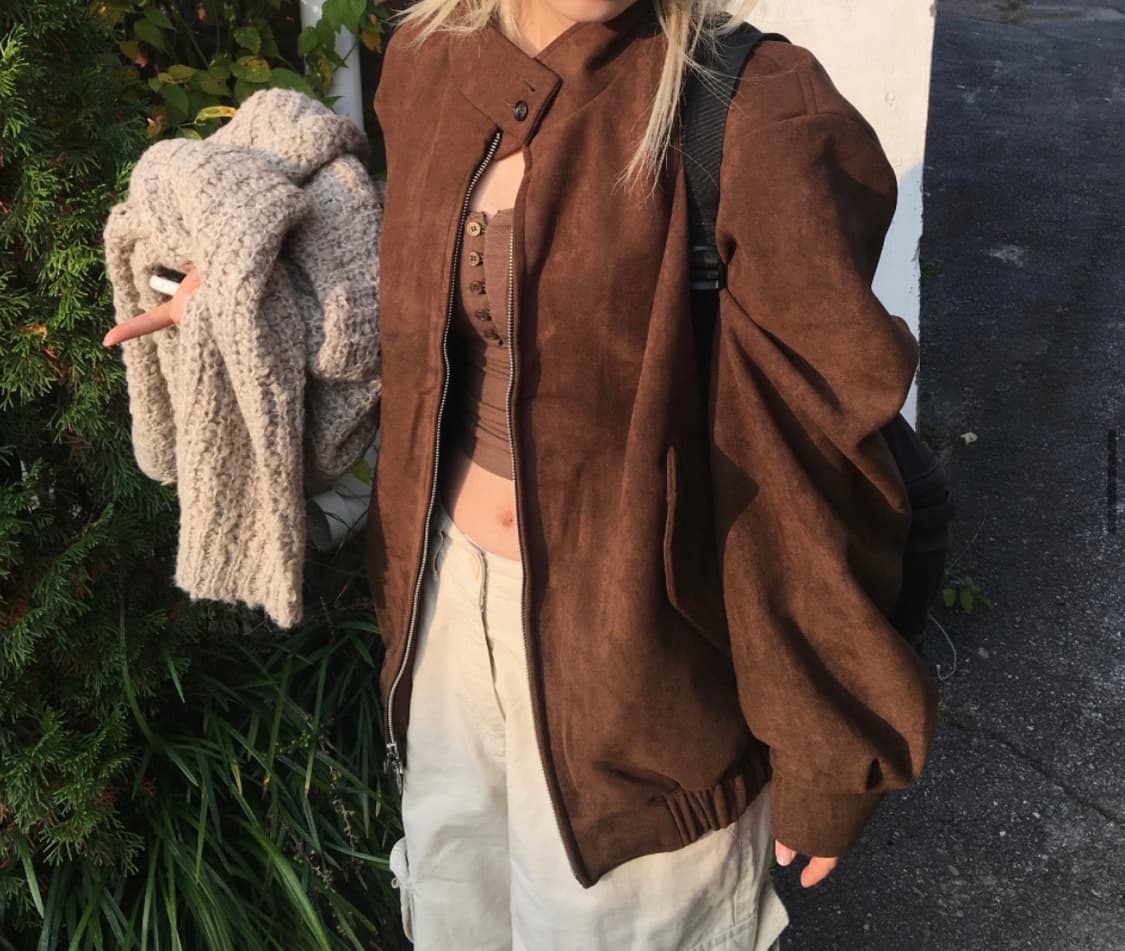 스웨이드 유니섹스 자켓 상품이미지2