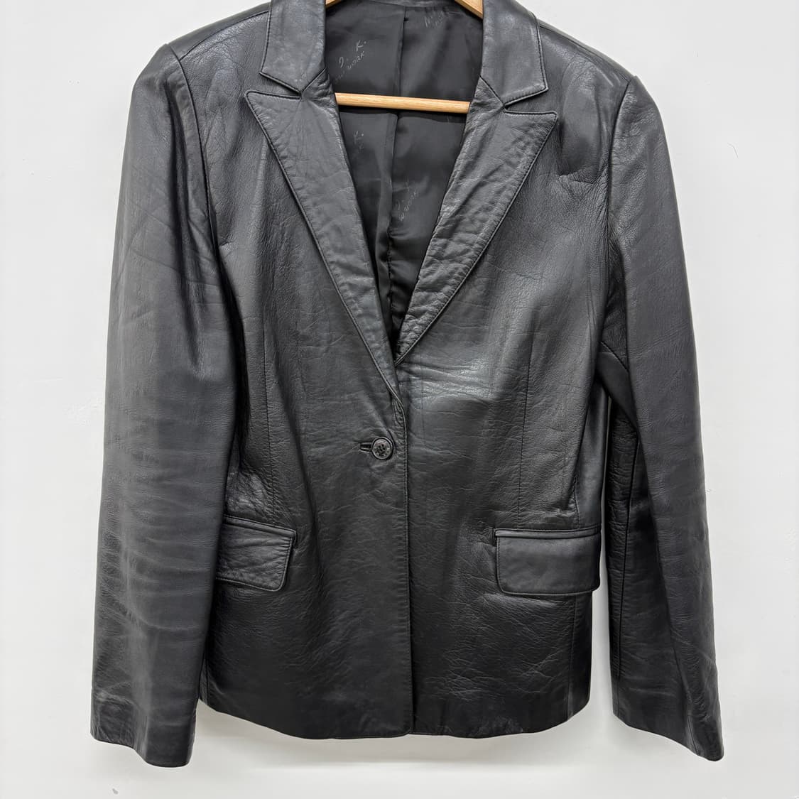 ITALY 블랙 양가죽 여성 자켓 S 상품이미지2