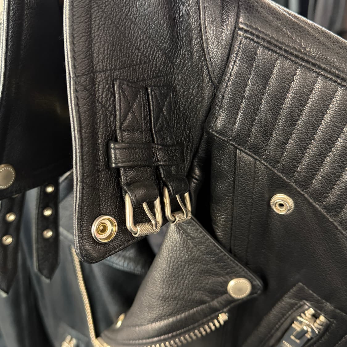 [M] 고트스킨 염소가죽 라이더자켓 상품이미지5