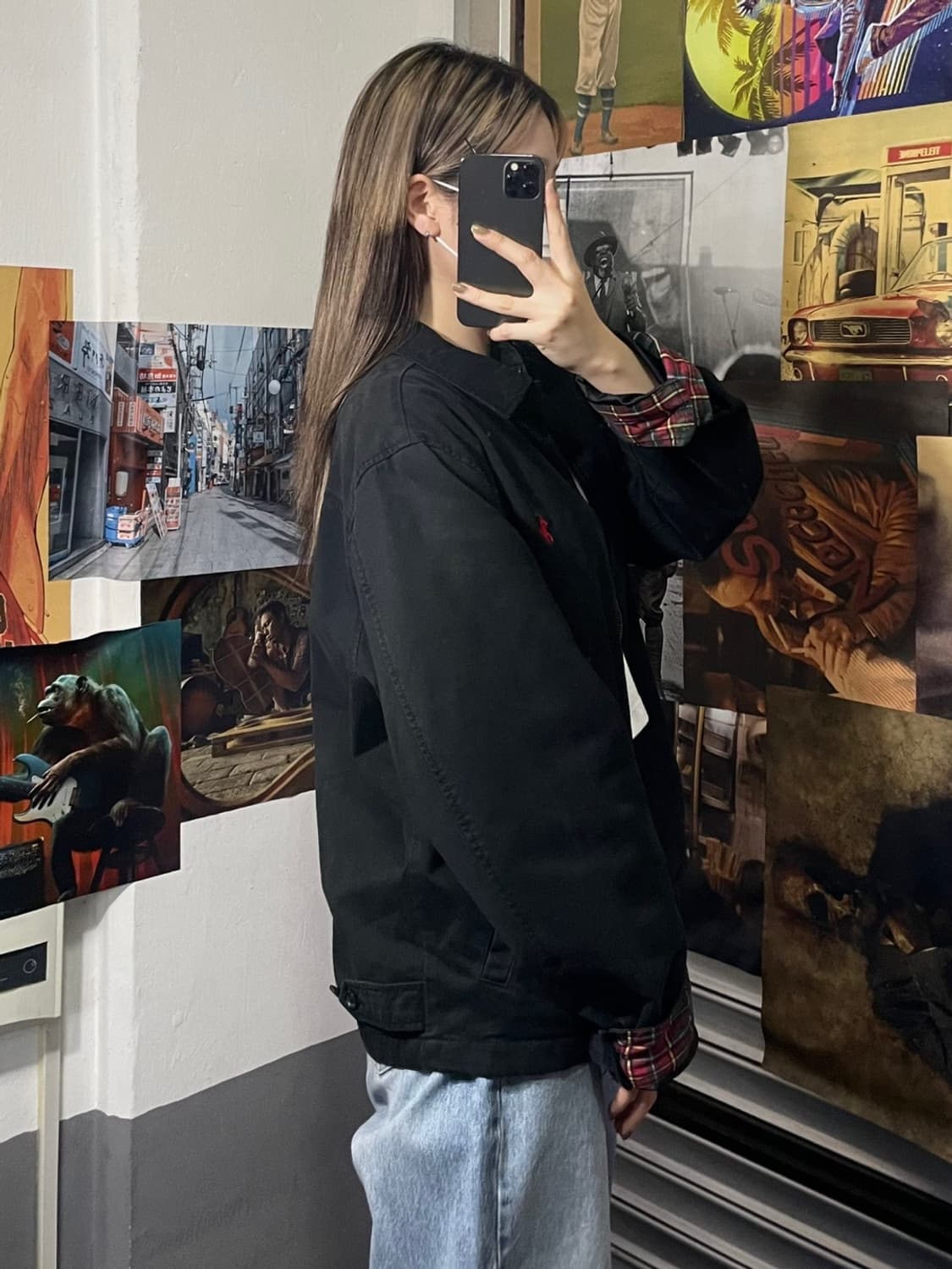 폴로 랄프로렌 신형 블랙 블루종 L  상품이미지5