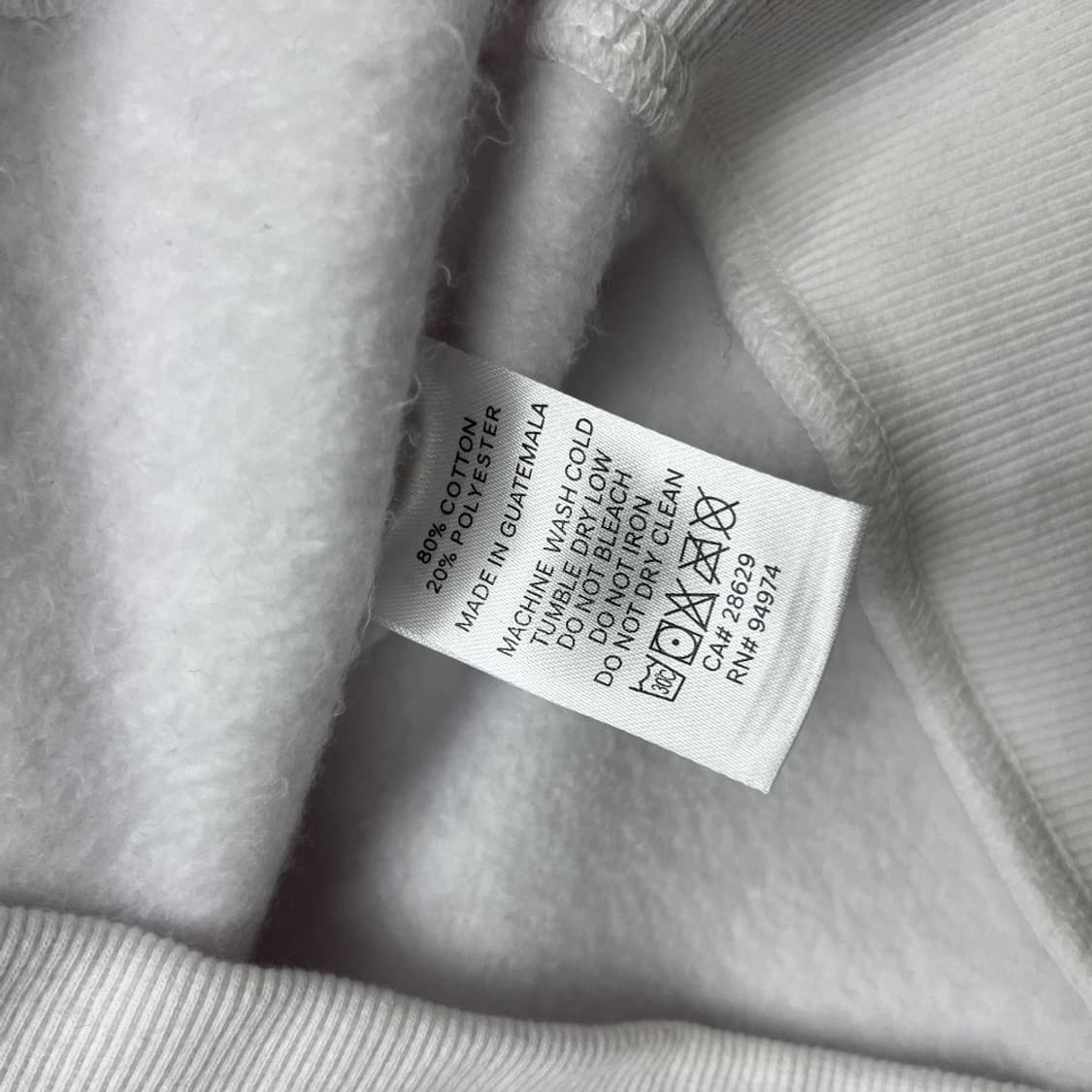 스투시 백로고 화이트 맨투맨 L 상품이미지7