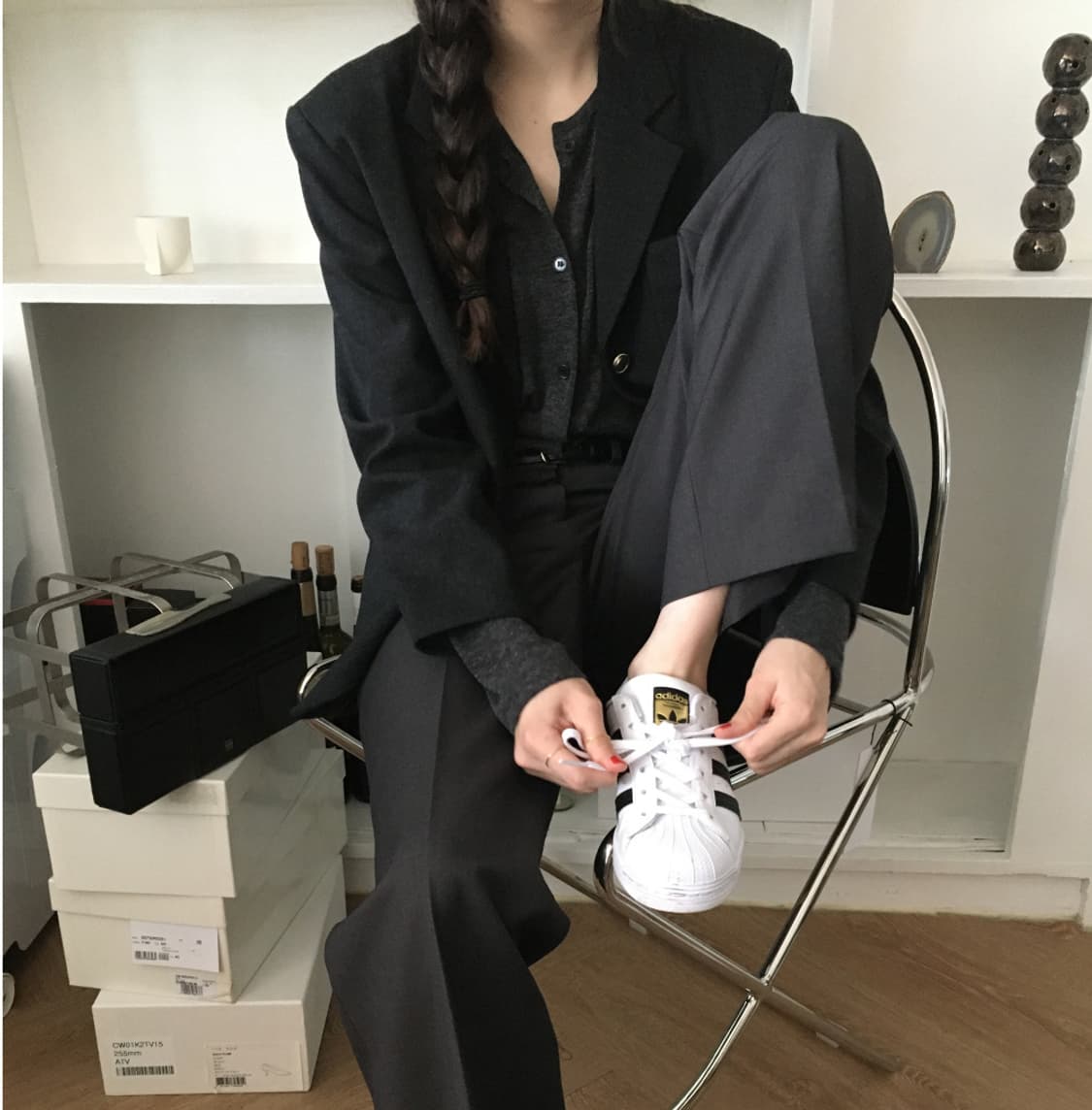 (택O) 714center classic wool jacket (차콜) 상품이미지6