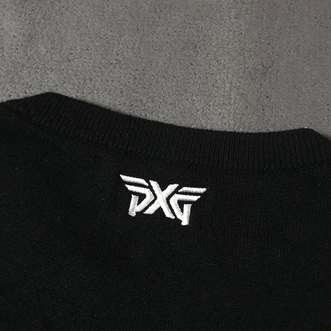 PXG 빅로고 울 니트 M 95 블랙 상품이미지4