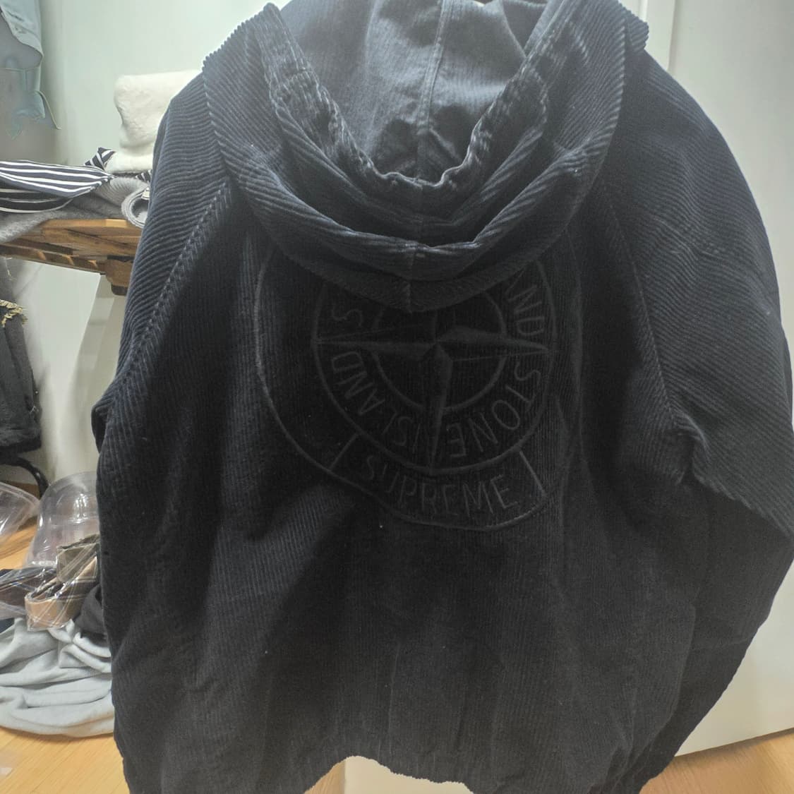 [정품/S] 20FW 슈프림 x 스톤아일랜드 코듀로이 자켓 네이비 상품이미지5