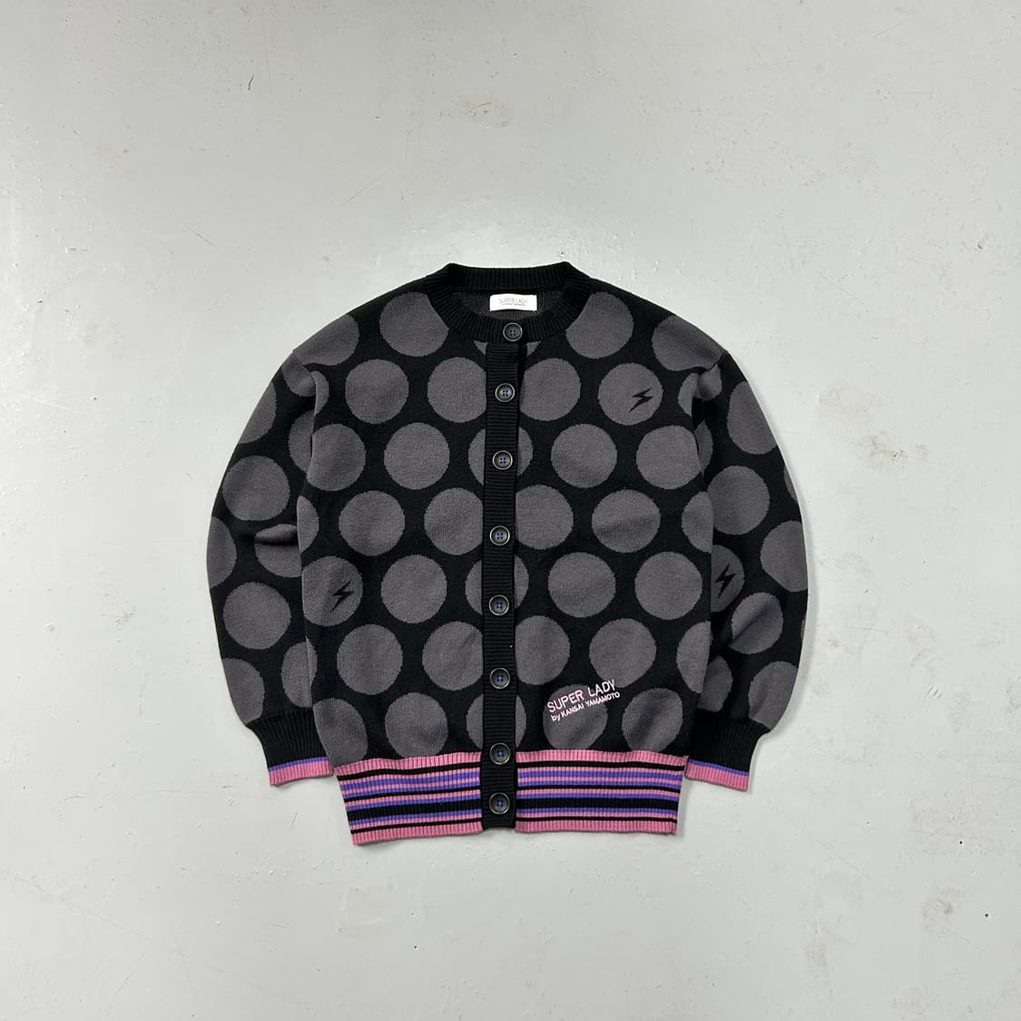 간사이 야마모토 도트 가디건 상품이미지1