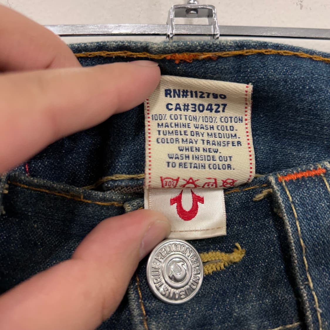 트루릴리젼 샌드워싱 진청 부츠컷 데님팬츠 상품이미지3