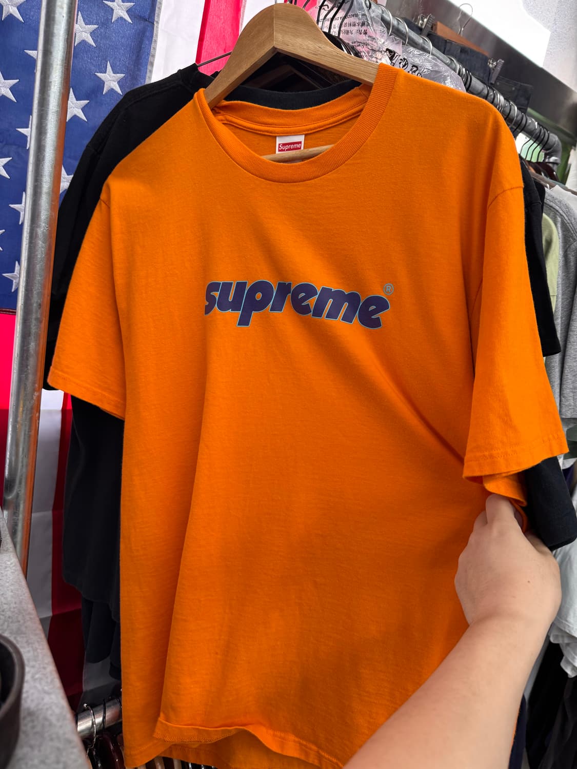 슈프림 오렌지 티셔츠 L size 상품이미지1