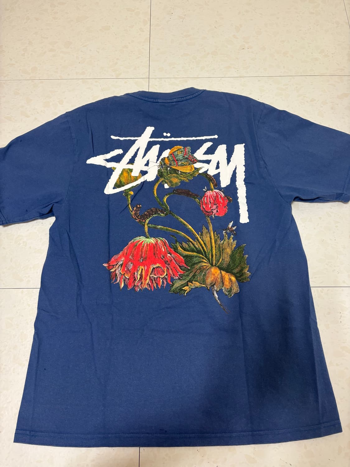 스투시 위더드 플라워 티셔츠 미드나잇 상품이미지1