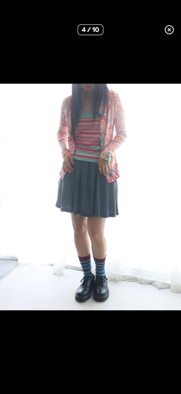 히스테릭 글래머 Blue Fuckbear Skirt 상품이미지4