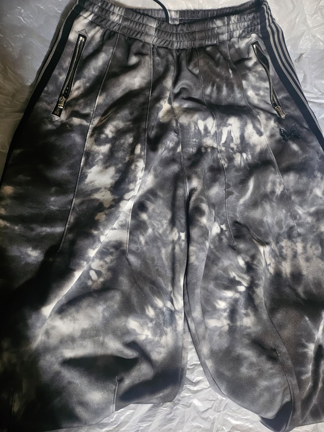 니들스hd 트랙 팬츠 LHP한정 블랙 타이 다이 XS 상품이미지3