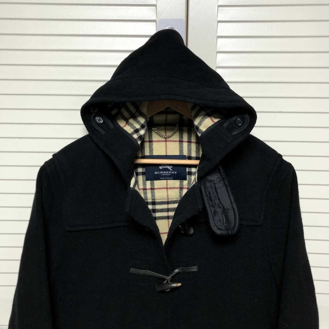 버버리 모직 체크 코트 프리미엄 버버리런던 떡볶이코트 상품이미지2