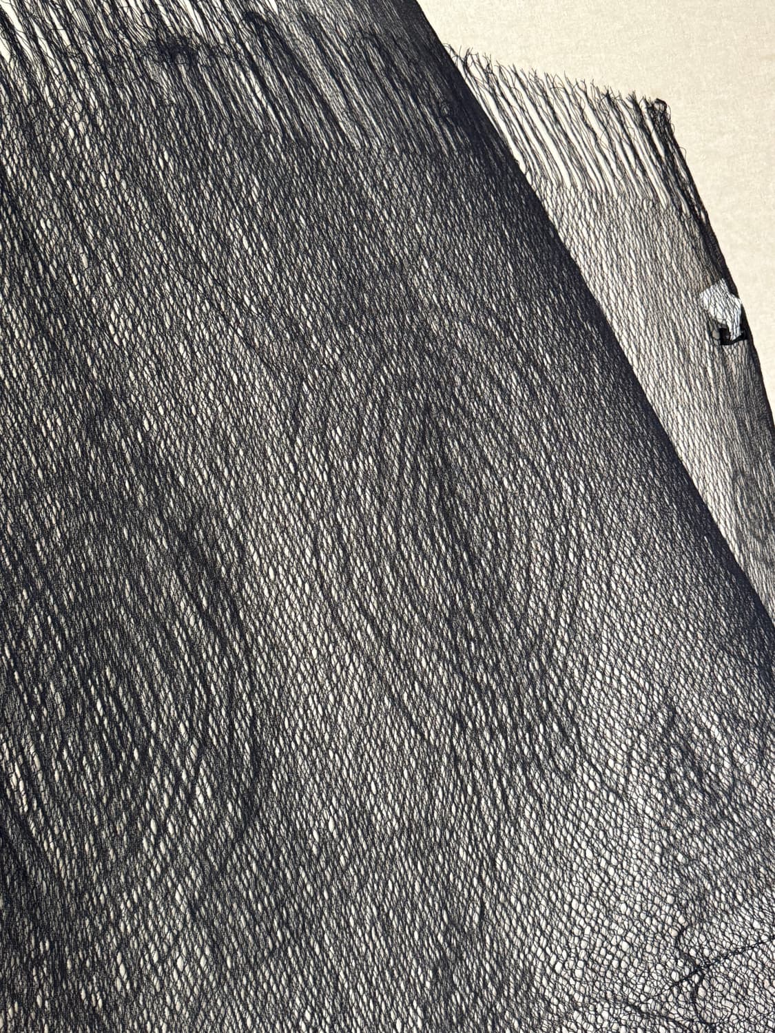 요지야마모토 00s 실크 그런지 머플러 상품이미지2