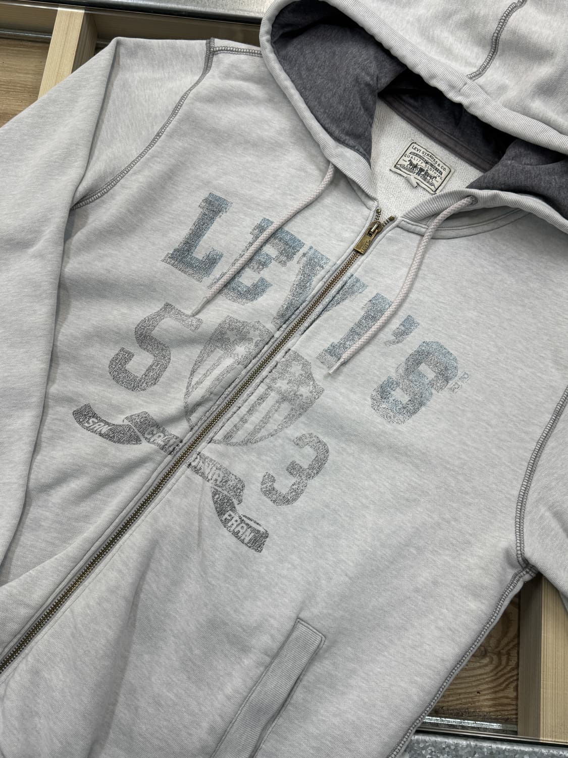 리바이스 스텐실 로고 후드집업 상품이미지4