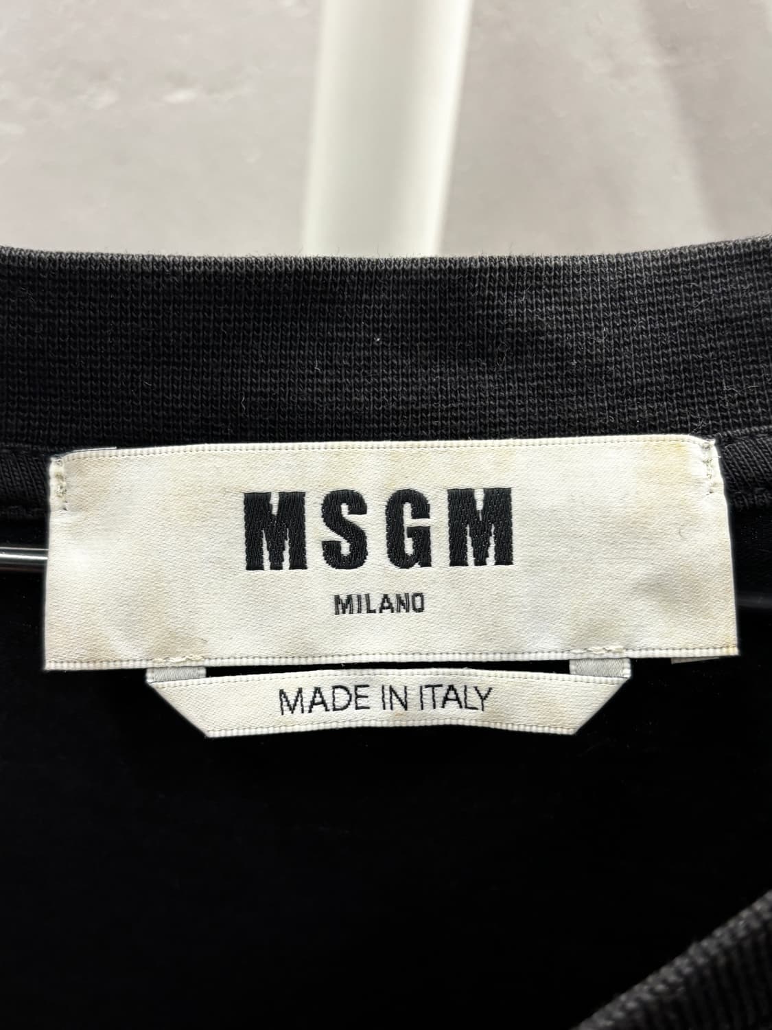 MSGM 블랙 로고 티셔츠 XL 상품이미지4