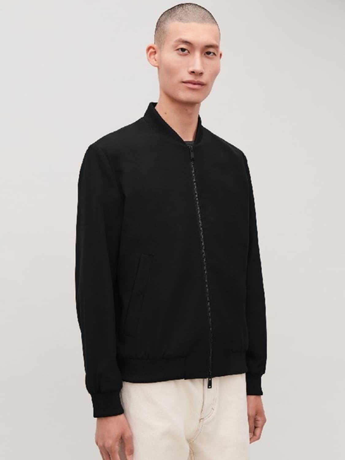 COS 코튼 봄버 블루종자켓 상품이미지5