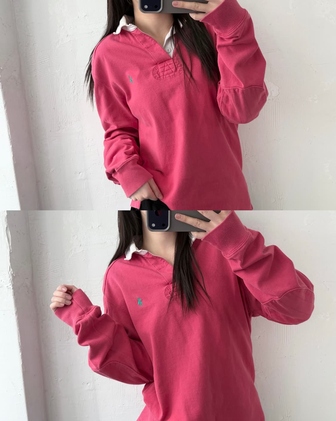 Polo 폴로 랄프로렌 플럼핑크 럭비 스웻셔츠 상품이미지2