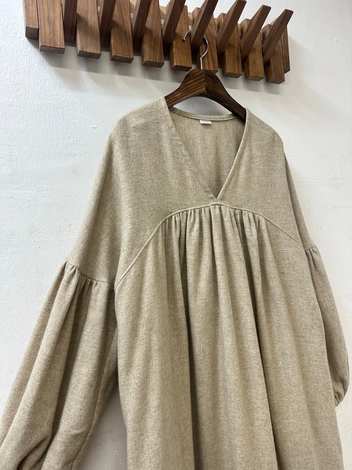 일본빈티지 셔링 루즈핏 롱 원피스 상품이미지3