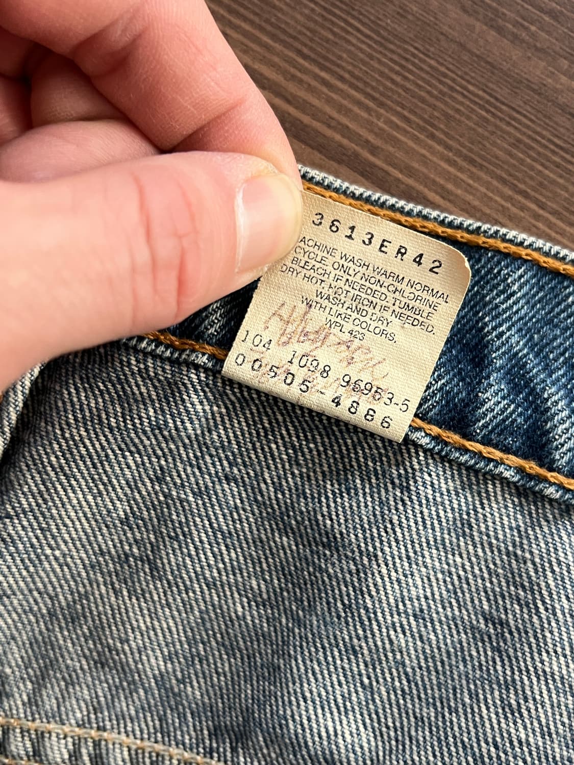 90s Levis 리바이스 505 레귤러 스트레이트 데님 팬츠 상품이미지8