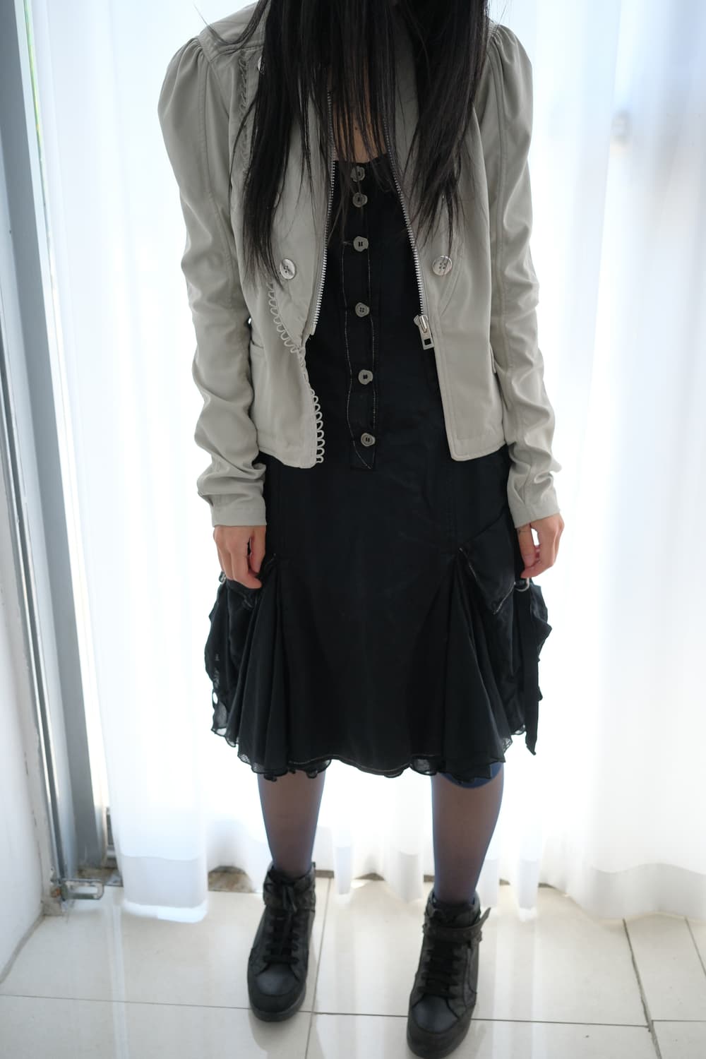 Frill cross strap dress 상품이미지1