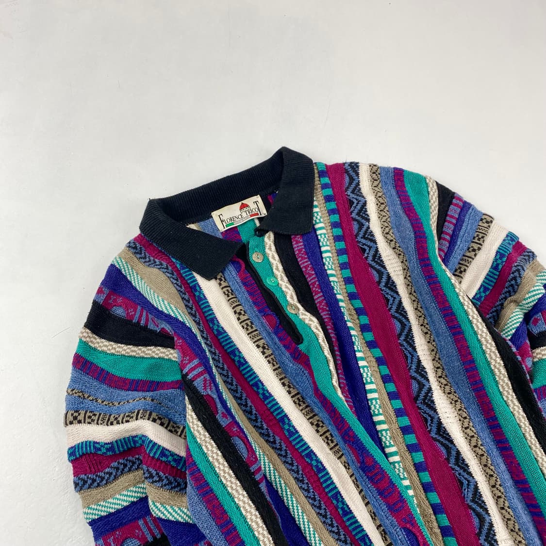 VTG 코튼 케이블 카라 니트 (100) 상품이미지1