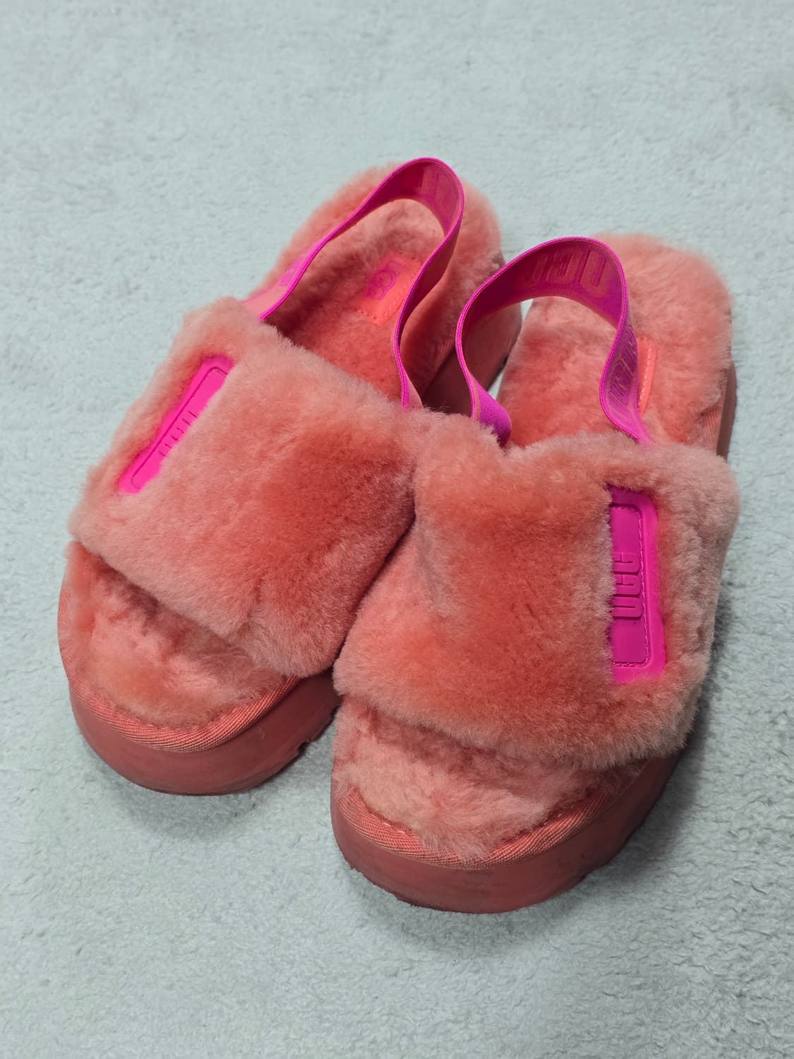 Ugg 어그 우먼스 디스코 슬라이드 핑크 슬리퍼 235  상품이미지1