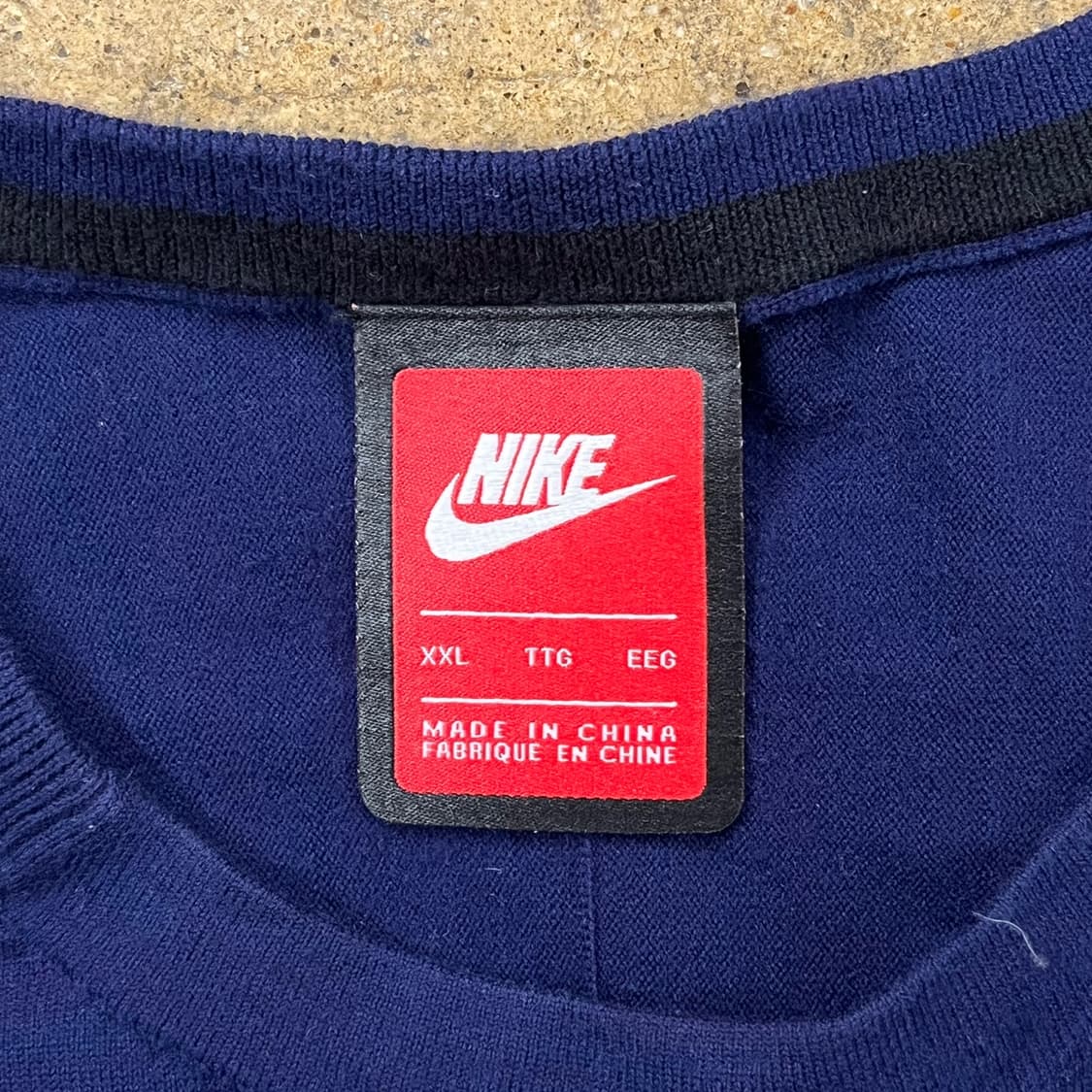 [정품/2XL] 나이키 맨투맨 긴팔 티셔츠 네이비 b16 상품이미지5