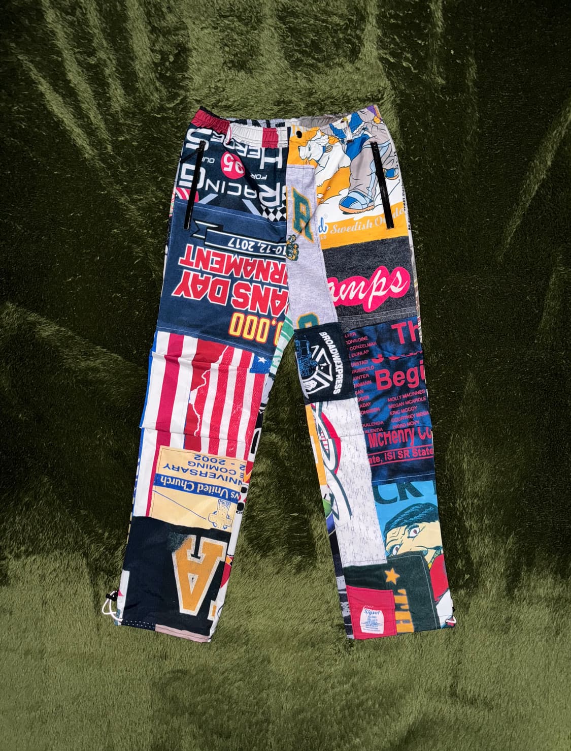 JOEGUSH 조거쉬 빈티지 리메이크 프린트 트랙 팬츠 멀티컬러 상품이미지1