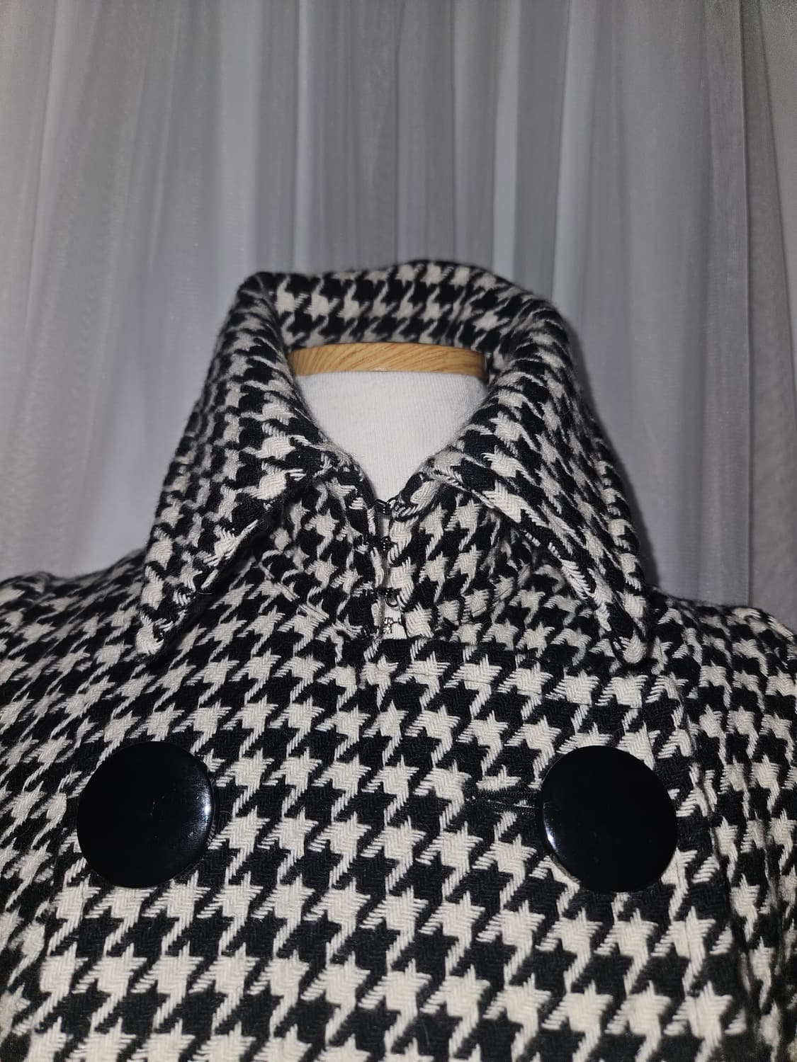 ingni 빈티지 하운드 체크패턴 히메 더블 코트 상품이미지5