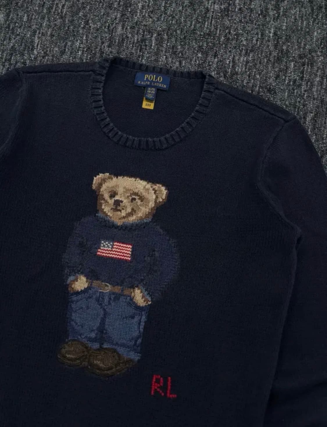폴로 QR 네이비 베어 니트 상품이미지2