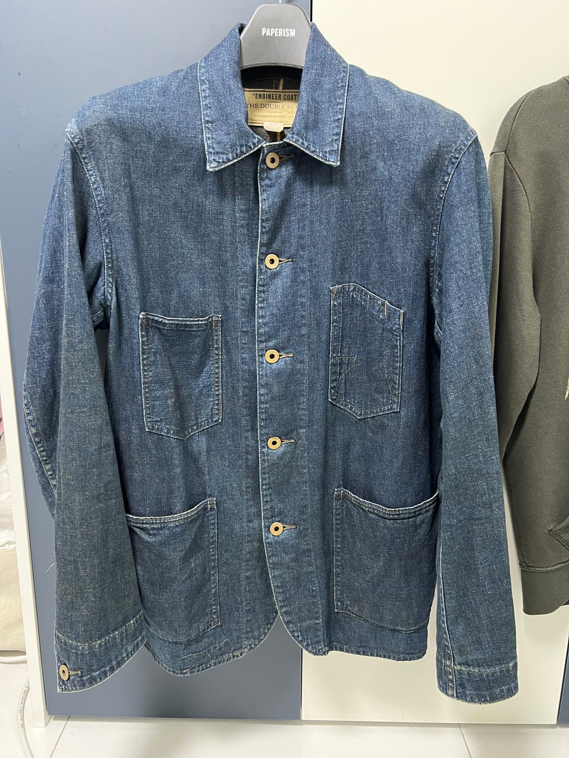 택포45) RRL 더블알엘 셀비지 데님 엔지니어 자켓 S 하트빌 워시 상품이미지1
