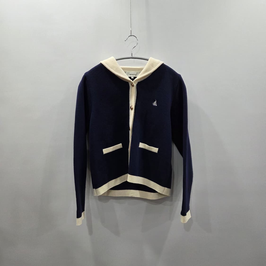 빈폴 키즈 세일러카라 캐시미어 블랜드 가디건 160 상품이미지1