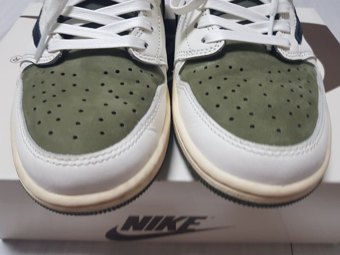 조던1 트래비스 스캇 리버스 올리브 265 상품이미지5