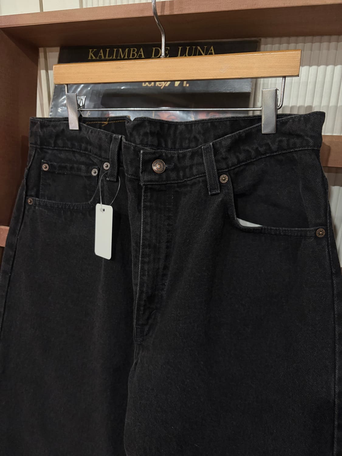 J27 90s USA 리바이스 550 흑청 데님팬츠 36x32 상품이미지2