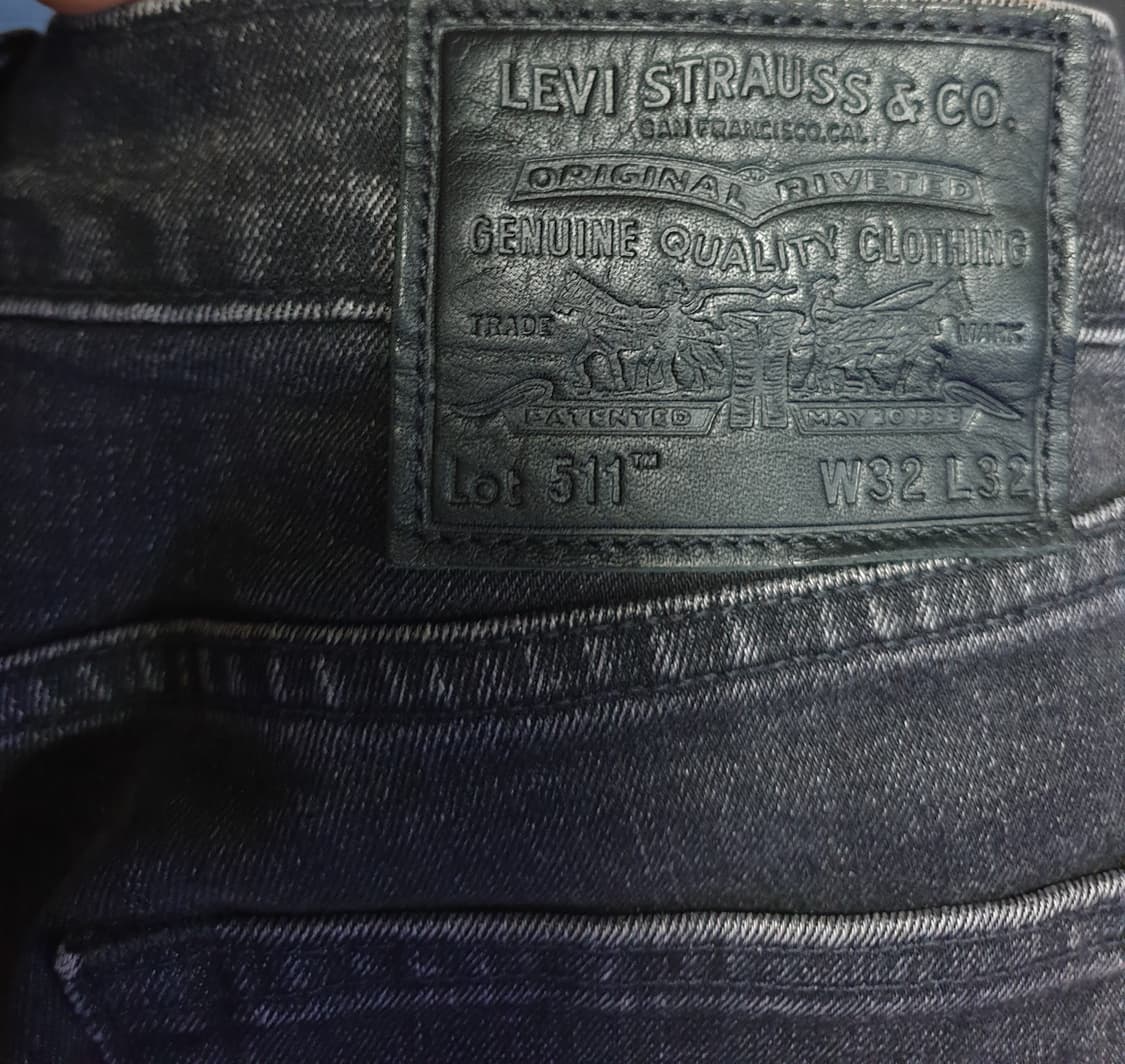 리바이스 511 프리미엄 퍼포먼스 슬림 스트레이트 데님진 흑청 (32) 상품이미지3