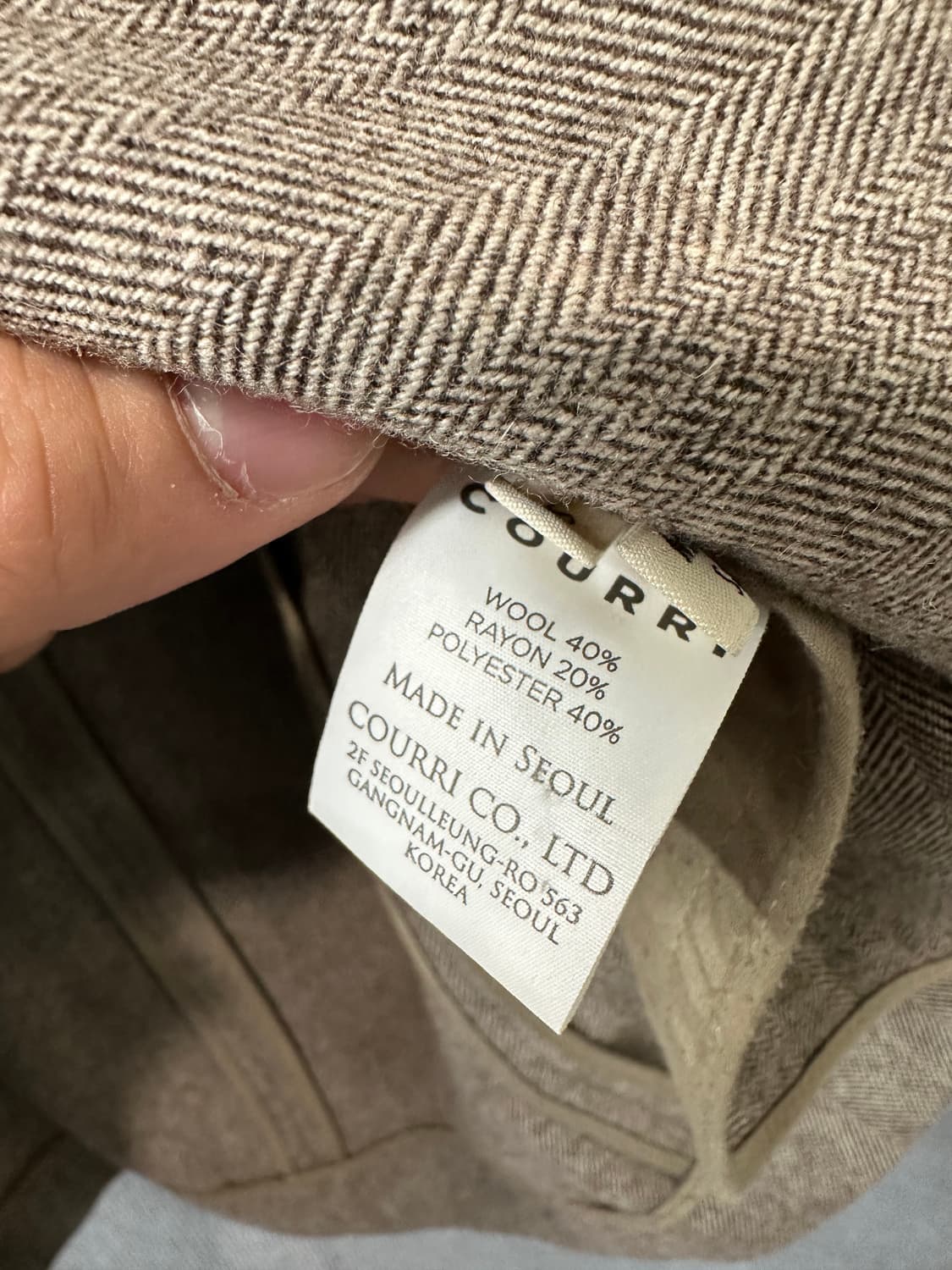 코우리 COURRI 헤링본 싱글 자켓 상품이미지5