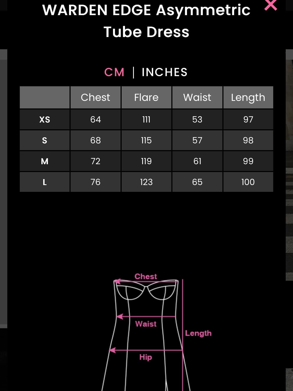 PINKPARKS WARDEN EDGE Tube Dress 상품이미지7