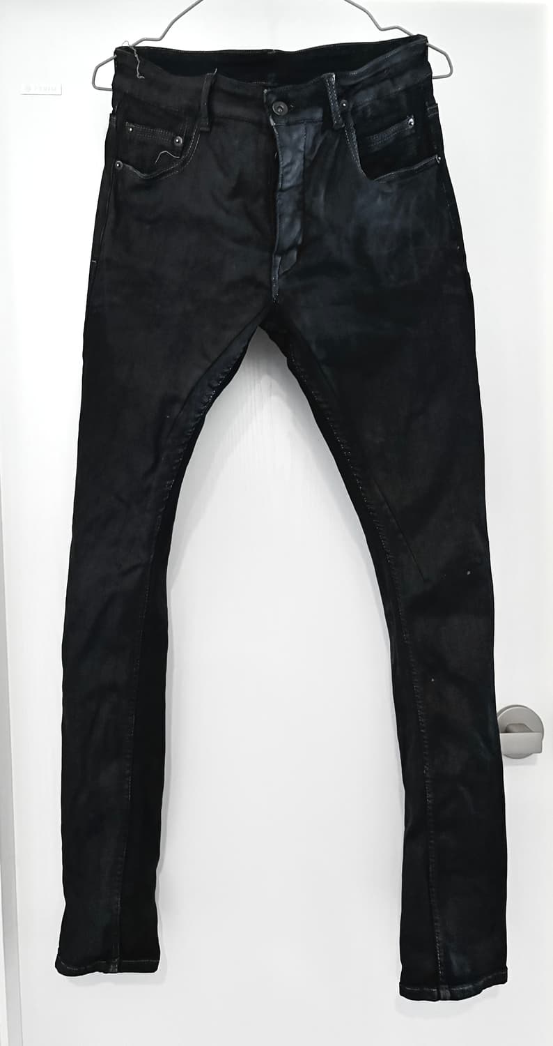 RICK OWENS DRKSHDW 릭오웬스 디트로이트 블랙 왁스 코팅 진 상품이미지1