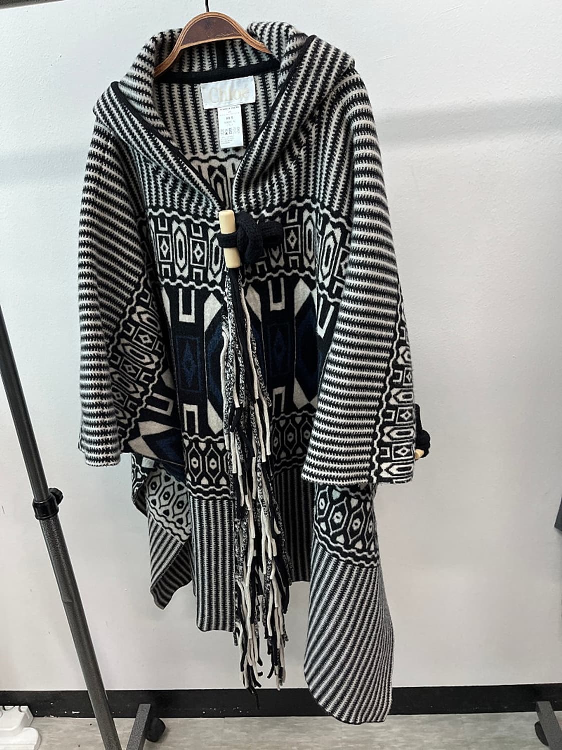 여) 끌로에 프린지 후드 판초  상품이미지3